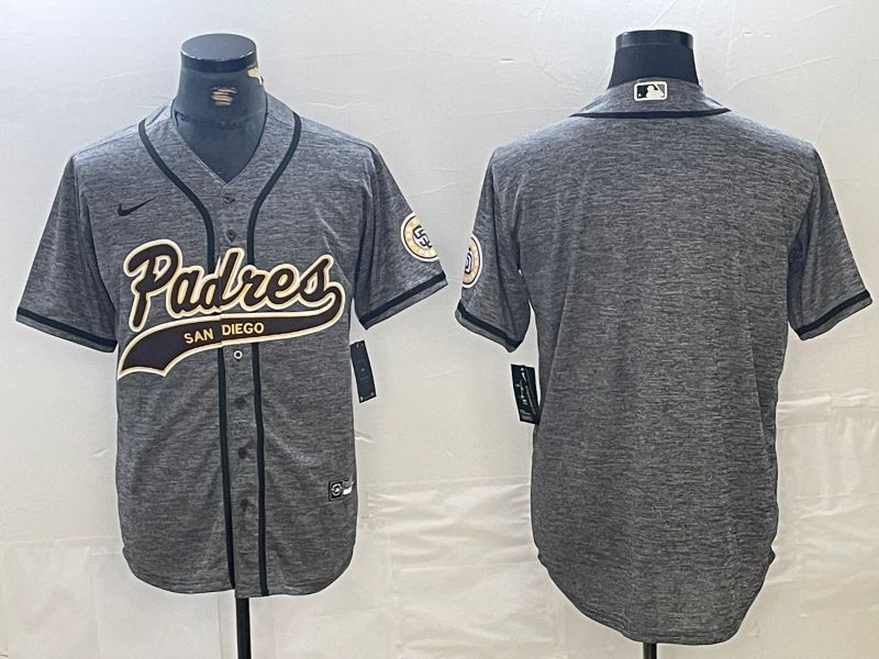 Men San Diego Padres Blank Grey Jointly 2024 Nike MLB Jersey style 1